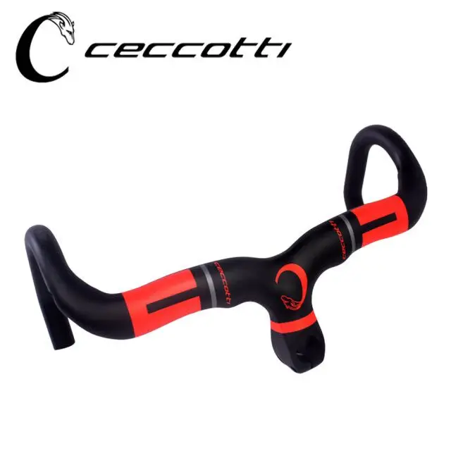 2021 Углеродные запчасти raod для велосипеда углеродное волокно руль CECCOTTI красный