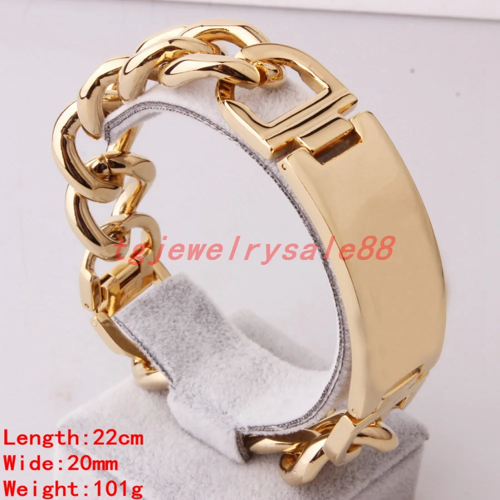 Высокое качество 20 мм золото цвет нержавеющая сталь Снаряженная кубинская