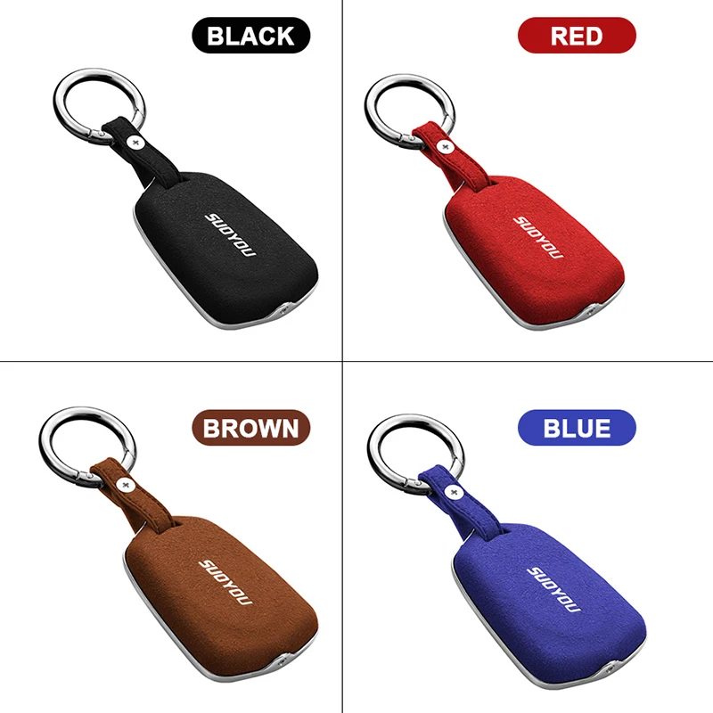 Genuine Leather Galvanized Alloy Car Key Case Cover For Cadillac ATS-L/XTS/XT5/CTS/CT6 Escalade ESV SRX TS-L BLS | Автомобили и