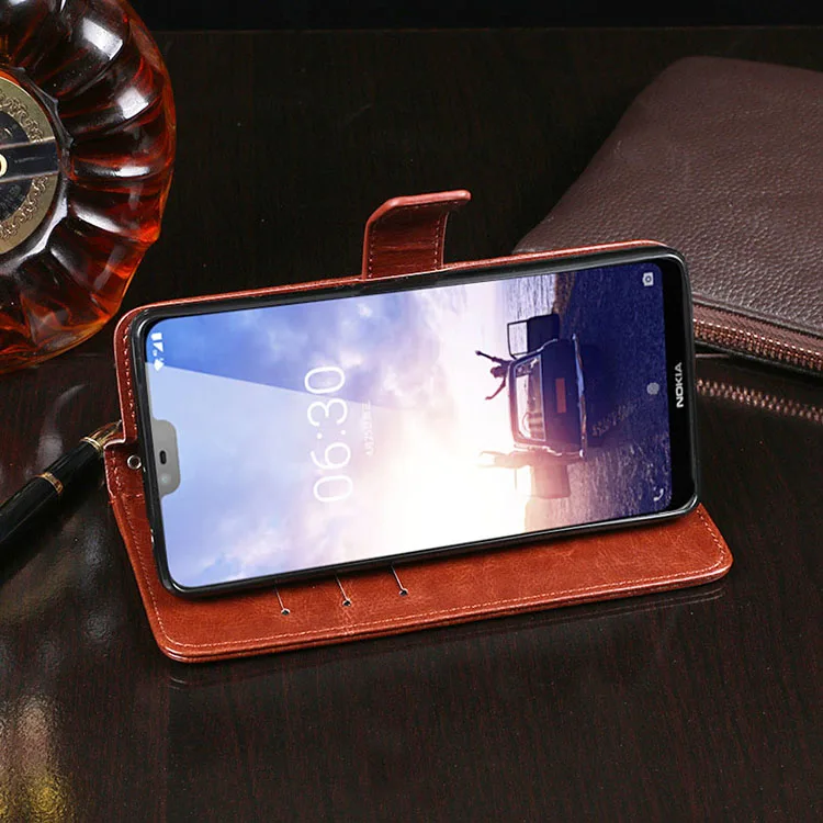 Для Nokia X6 2018 чехол 5 8 дюйма PU кожаный мягкий TPU для X 6 TA-1099 откидная задняя крышка |