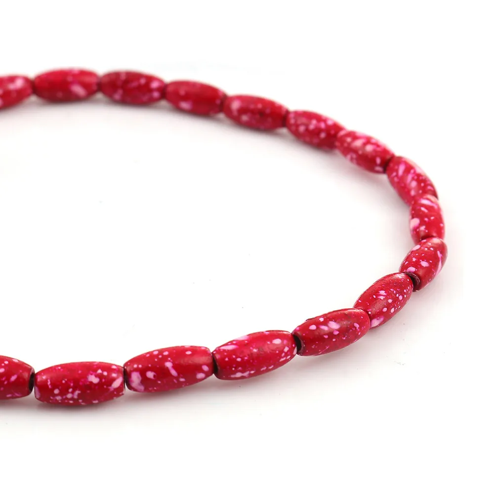 DoreenBeads деревянные бусины-разделители овальные разноцветные пятна 15 мм (5/8 &quot) x 7