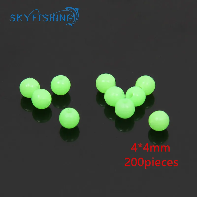 200 шт. светящиеся поплавки для рыбалки светящиеся/круглые бусины буй аксессуары