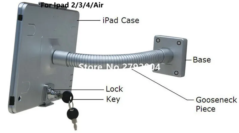 Для iPad 2/3/4 /air/pro 9 7 &quotТаблица гусиная шея замок крепление дисплея на