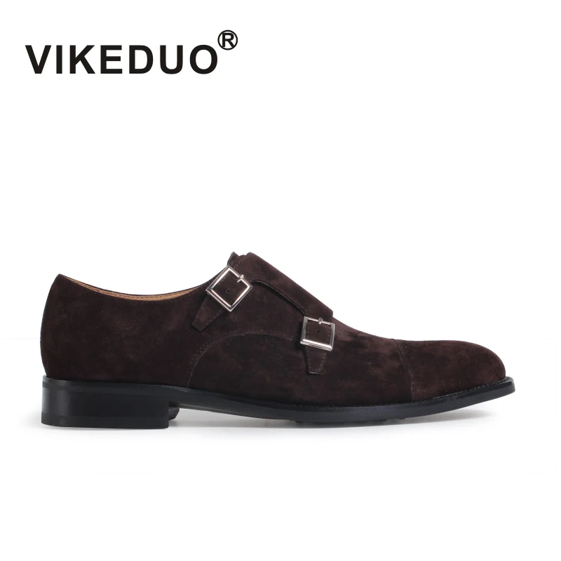 Туфли мужские VIKEDUO из натуральной кожи с двойной пряжкой ручной работы | Обувь