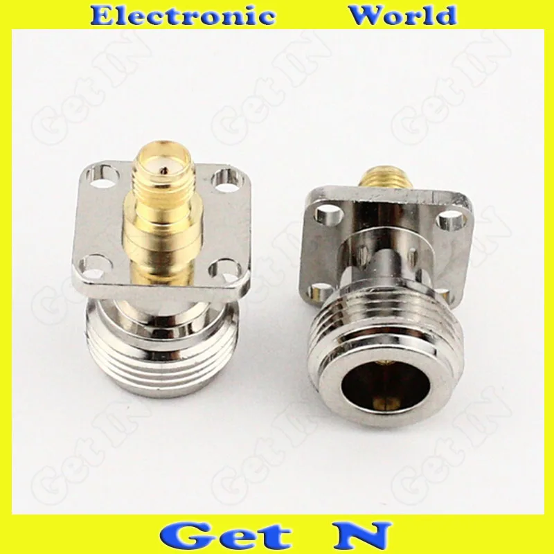 10 шт. 100 квадратный фланцевый Коннектор с переходником преобразующий гнездо SMA в N