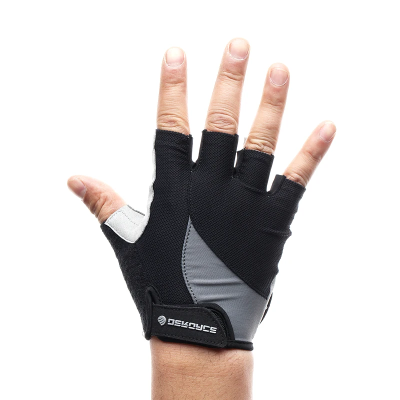 Нескользящие дышащие летние велосипедные перчатки с открытыми пальцами для