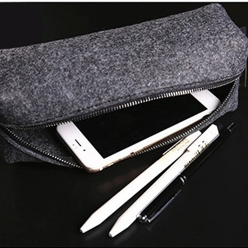 1 шт. фетровая сумка модная сумочка для карандашей на молнии пенал студентов