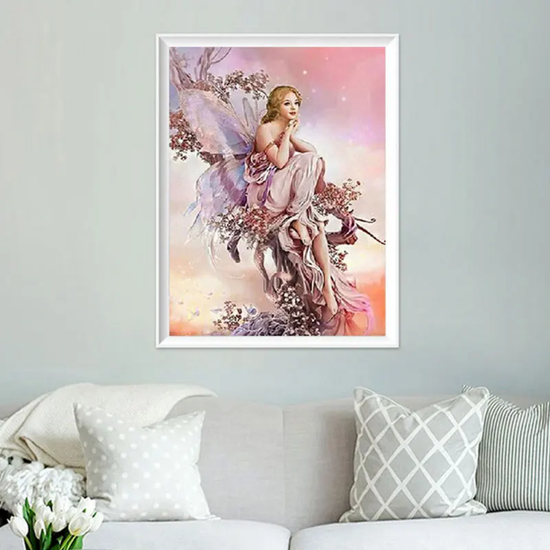 Full Diamond Angel Embroidery 5D Painting Square Rhinestone Cross Stitch DIY Craft 32cm*45 cm | Дом и сад