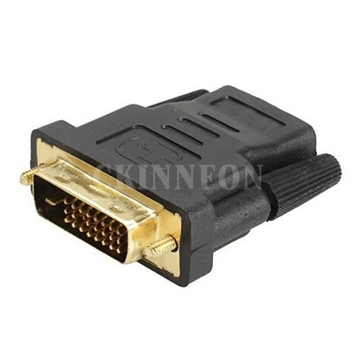 

200Pcs/Lot DVI-D (24+1) 25 Pin Male To HDMI-compatible Female Adapter Connector Converter Gold Plated (Size: One Size)