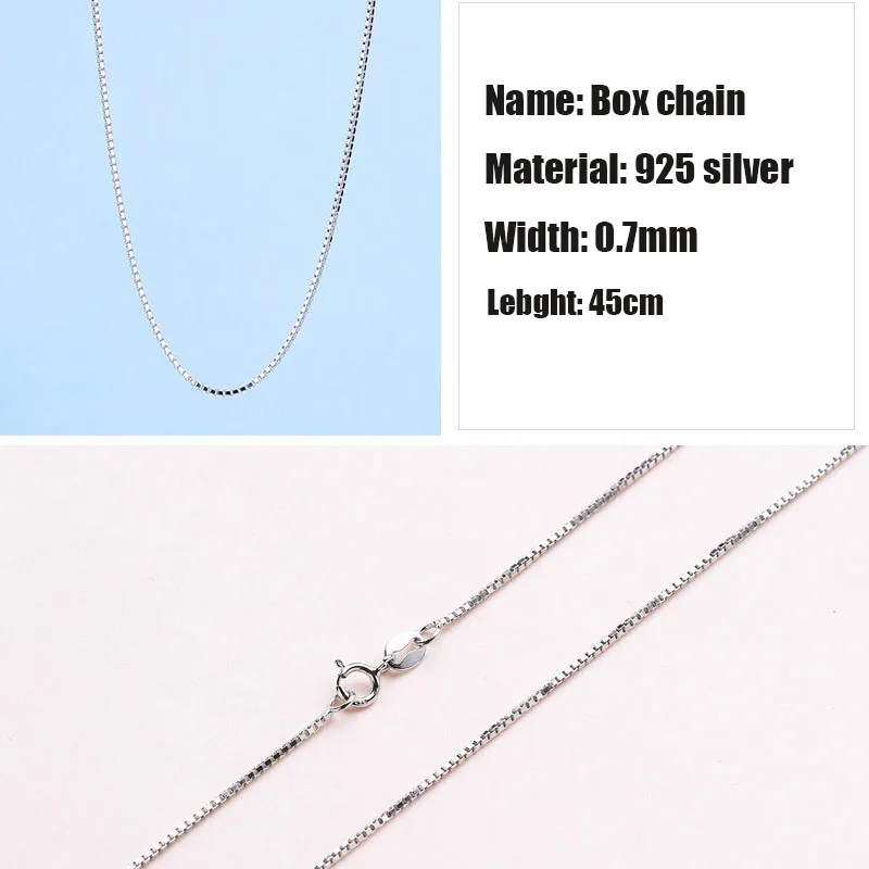 silver G122 Модные s925 Серебряные женские ожерелья-цепочки, колье 45 см, волнистая коробка, цепочки змеи для diy ручной работы, ювелирные изделия, подвески, аксессуары S31 - Окраска металла: silver G122