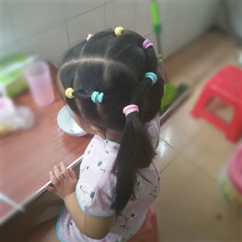 10 шт./лот резинка для волос девочек карамельных цветов резинки детский головной