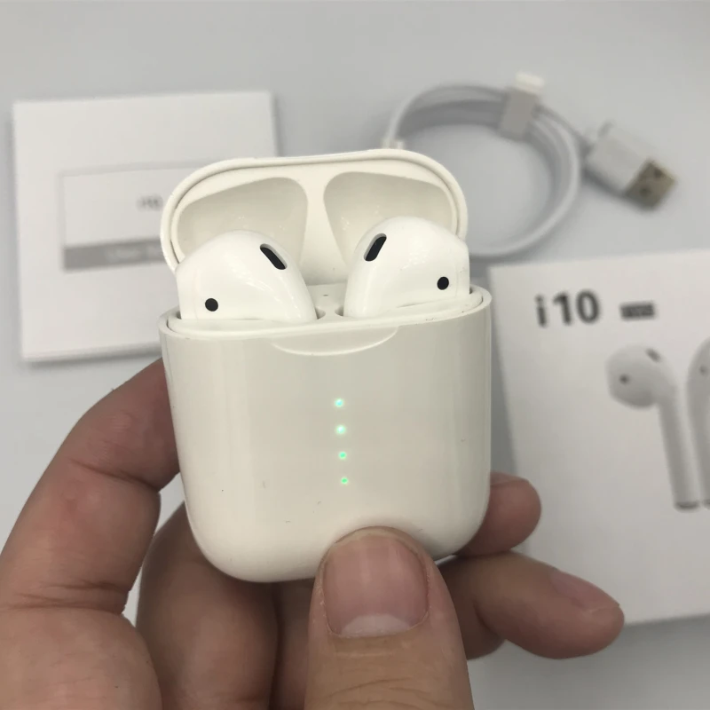 Новинка I10 TWS наушники беспроводные Bluetooth сенсорное управление с зарядной