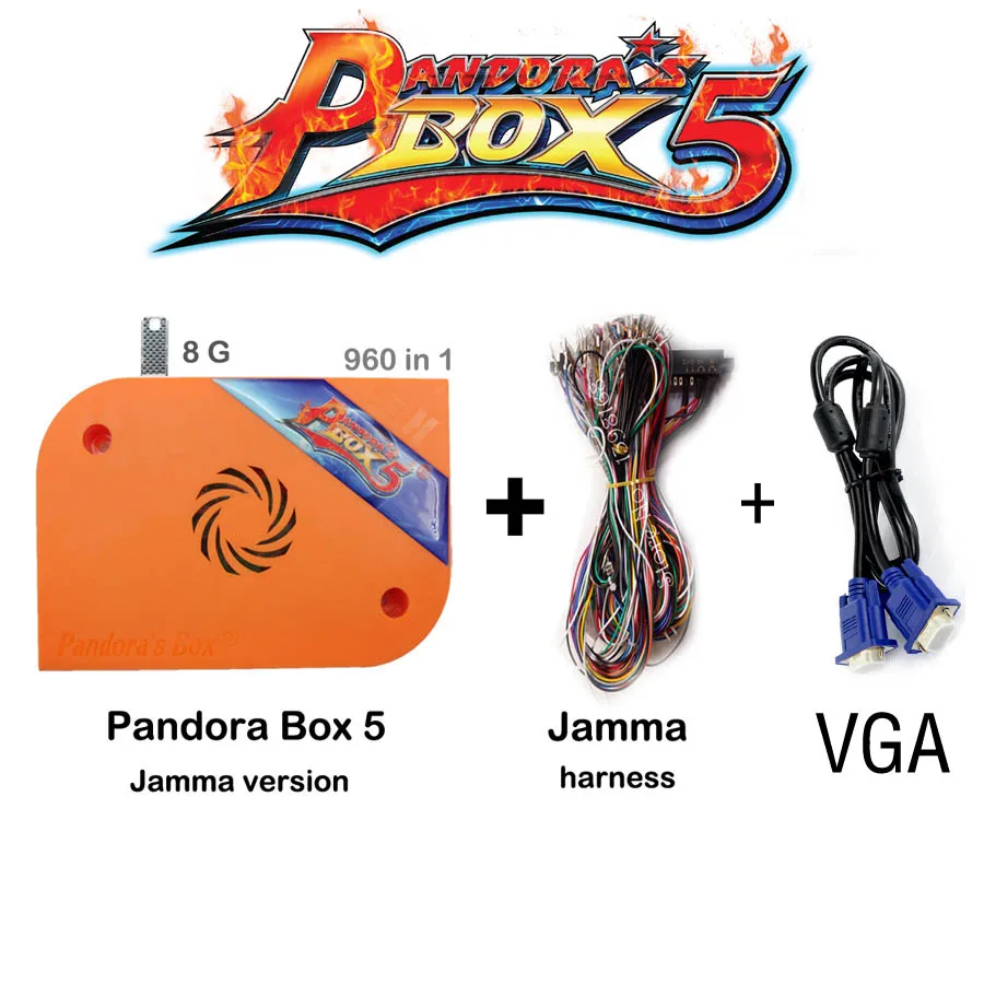 Pandora Box 5+ HDMI 960 в 1 Jamma несколько игр доска Pandora's Box 4 S+ Multi Аркада настольная игра Pandora Box 5 HD для видео игры - Цвет: PB5 JAMMA VGA