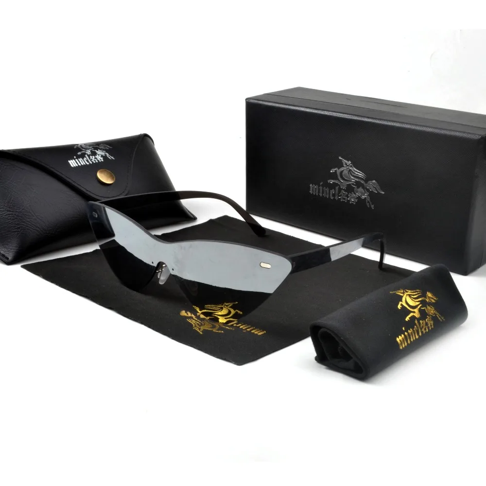 MINCL/ретро маленькие цельные солнцезащитные очки для женщин роскошные брендовые