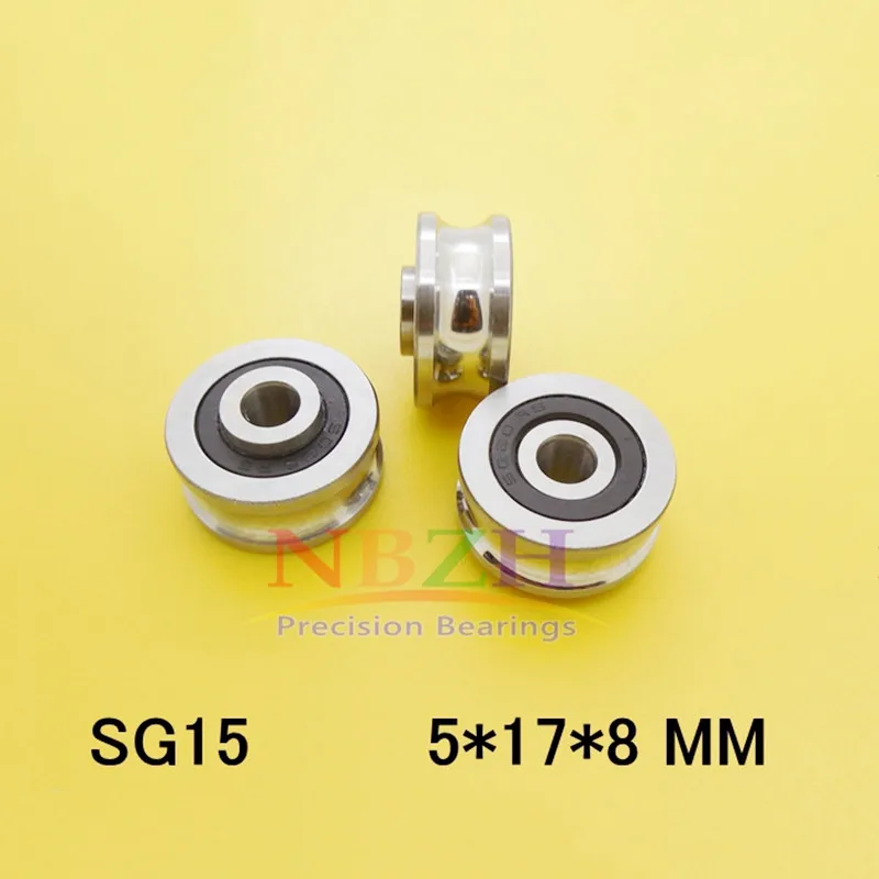 Sg15 Sg5rs U Groove Подшипники 5x17x8x9 75 мм для направляющего ролика слежения Co2 лазерной