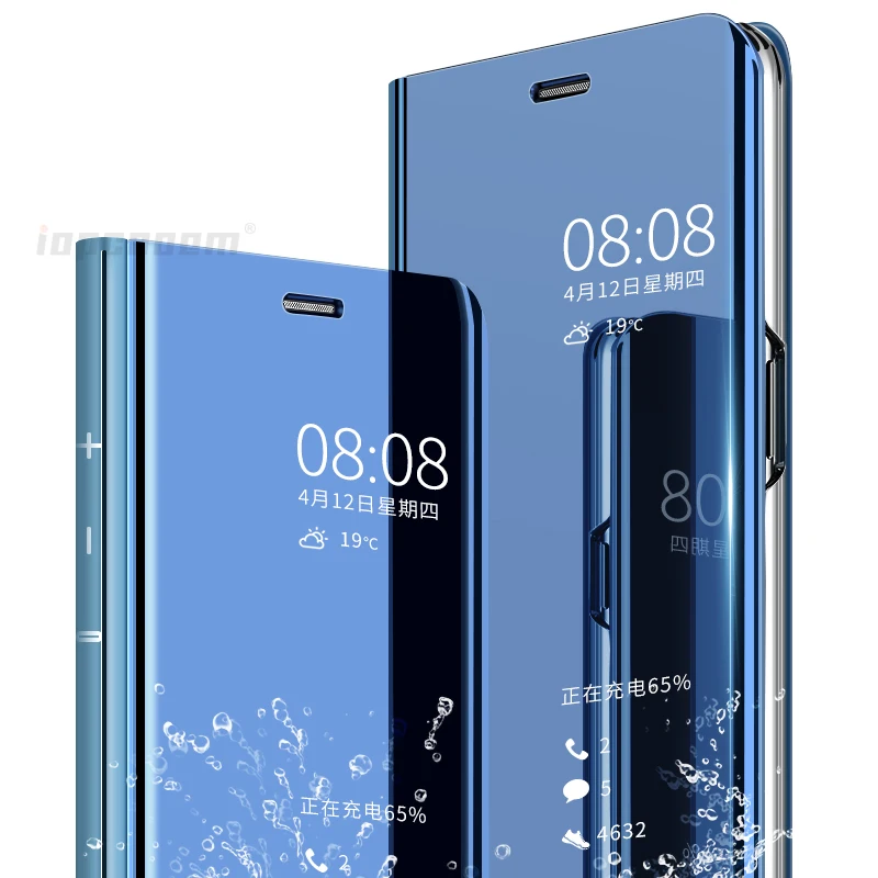 Умный зеркальный чехол для телефона Samsung Galaxy J7 J5 J3 Pro 2017 кожаный книжка с полным