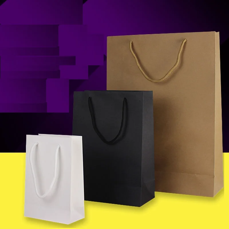 Пакеты из черной бумаги 20 шт./лот|bag f|bags withbags with handles |