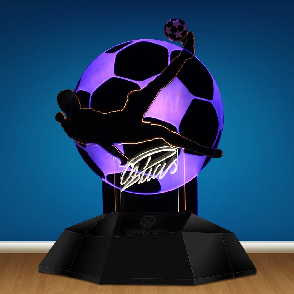 CR7 Криштиану Роналду удар мяч 3D линия лампа футбольный игрок Новинка