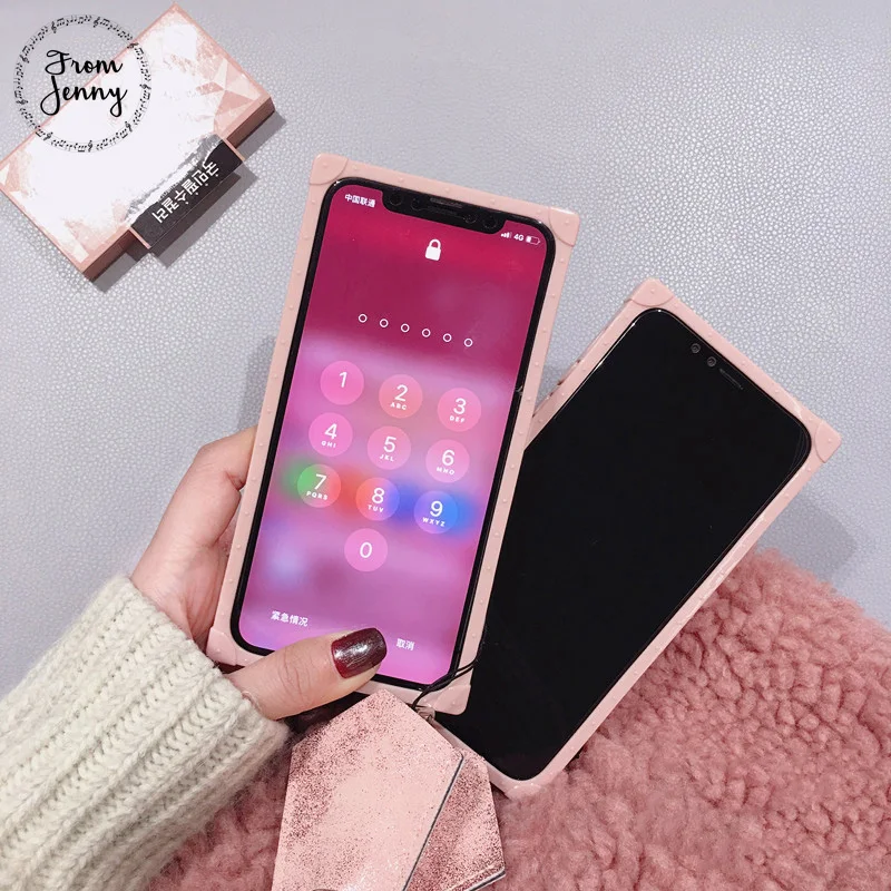 From Jenny Fabric Embroidery Flamingo Phone Case for iphone 8 8plus 7 7plus 6/6S Plus X Pink Soft Back Cover |