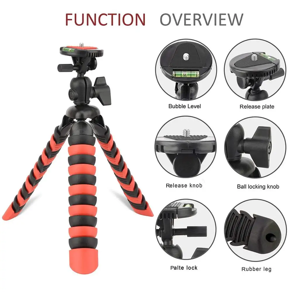 Гибкий сверхмощный мини штатив Octopus для iPhone Android Gopro Штатив путешествий DSLR