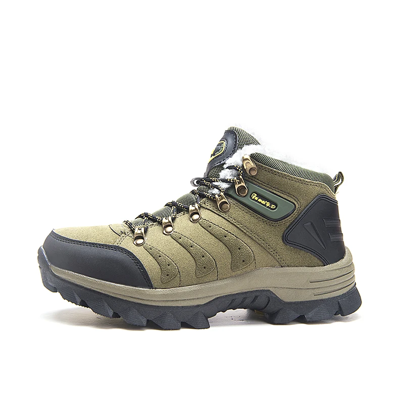 Military Green Valstone/зимние ботинки; Мужская обувь; теплые зимние ботинки на меху; мужские высококачественные ботинки из коровьей замши; Роскошная зимняя обувь - Цвет: Military Green