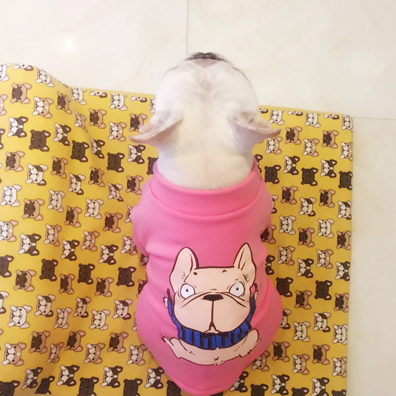 Французский бульдог Мопс одежда Зимняя Одежда для питомцев шнауцер собака