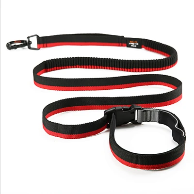 Black and Red Регулируемый поводок для собак, поводок для бега, эластичный поводок для рук, поводок для бега, бега, прогулок - Цвет: Black and Red