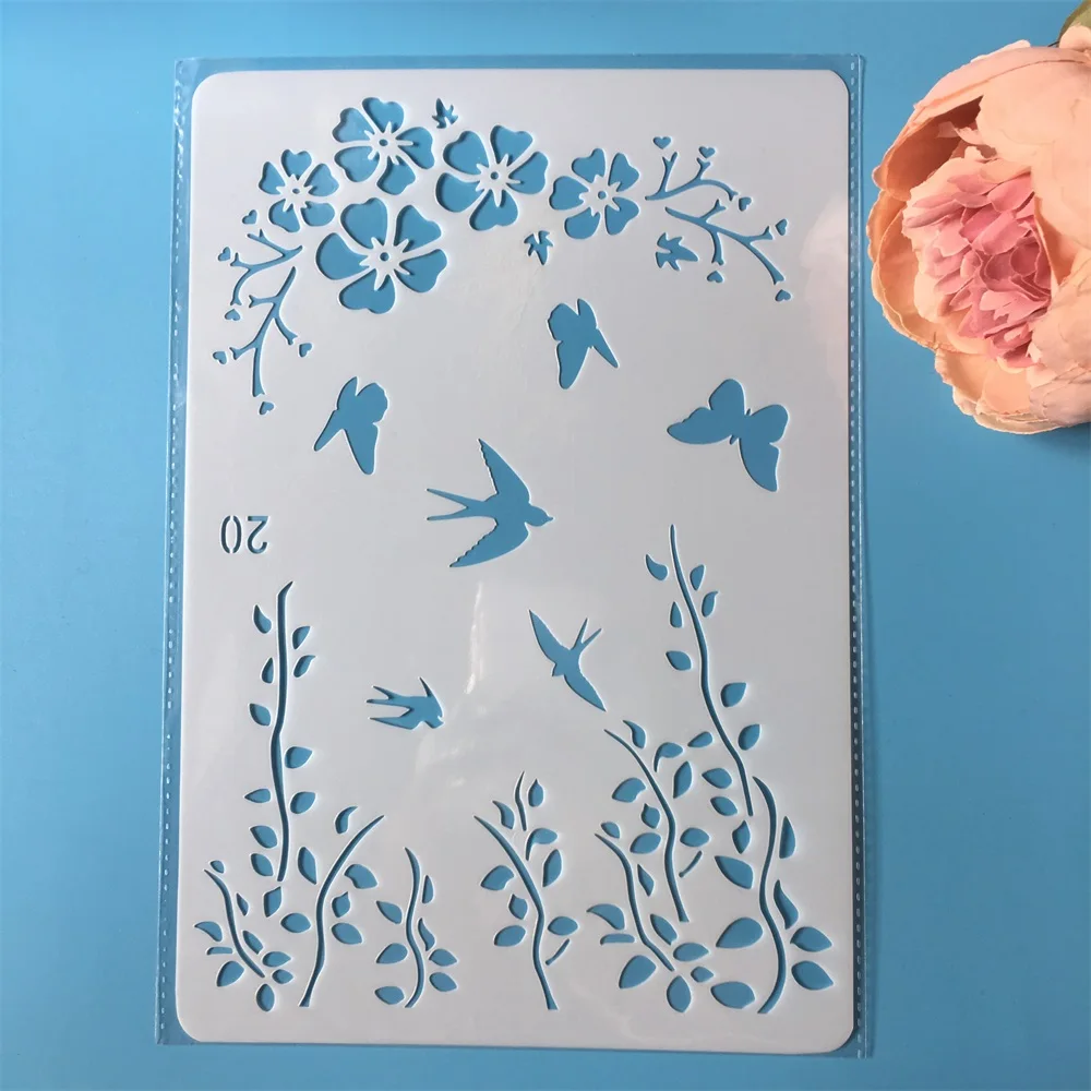 26 см Ласточка Бабочка DIY Craft трафареты для многослойного рисования фотообои