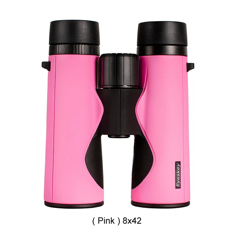 Розовый Eyeskey 8x42 IPX7 водонепроницаемый бинокль Bak4 Призма Оптика Высокая мощность телескоп для кемпинга Охота Открытый 2 цвета - Цвет: Розовый