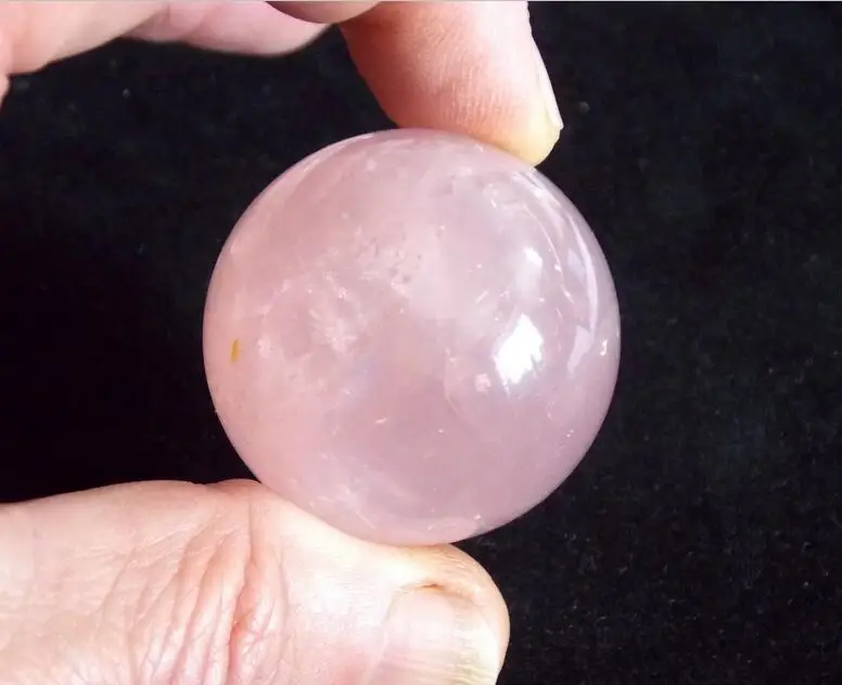 Free shipping fa88004309018&lt&lt&lt+ Natural Quartz Pink Crystal Healing Ball Sphere Small 35mm + Stand | Statues &amp Sculptures
