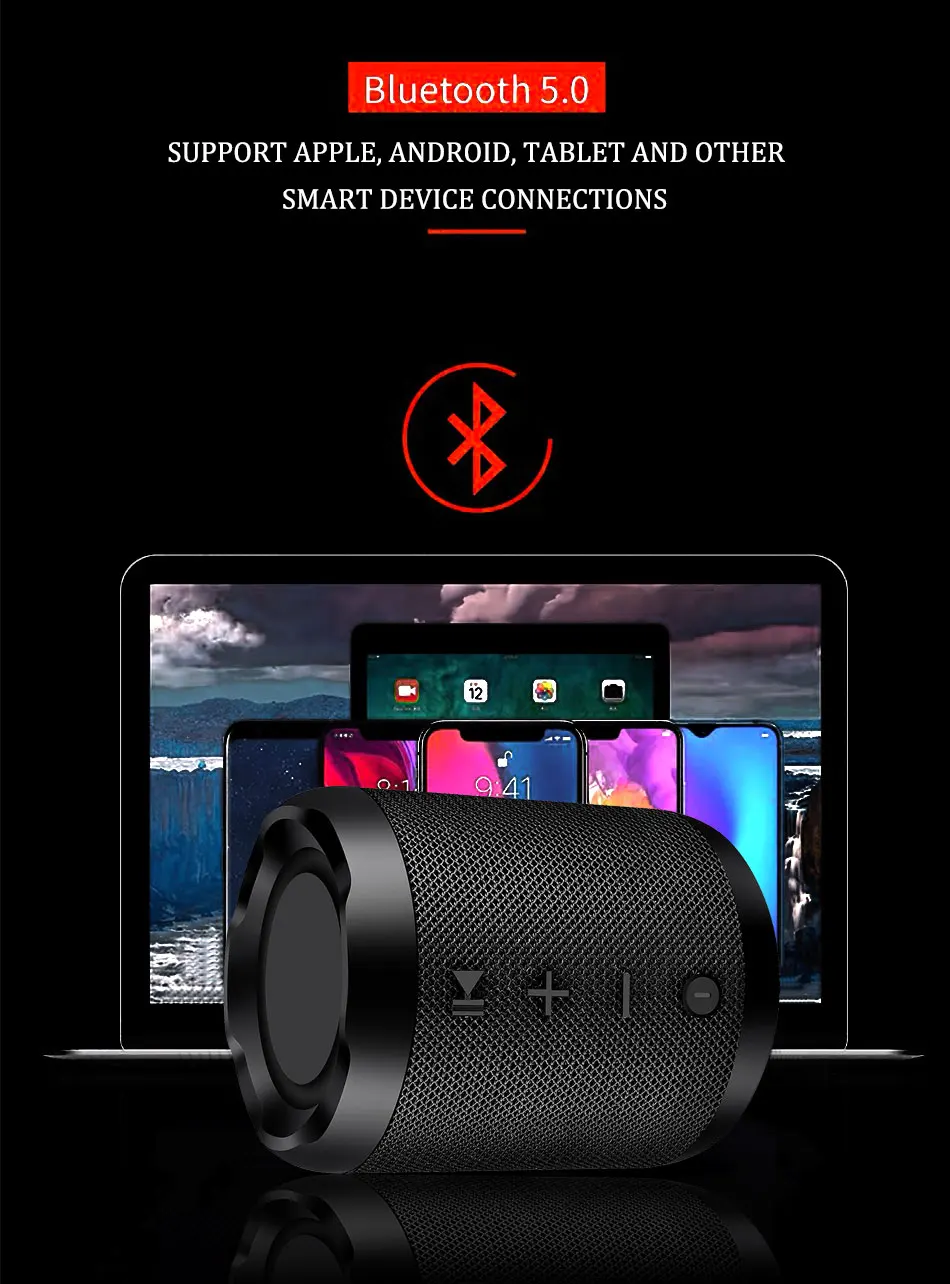 LIGE Мини Портативный беспроводной Bluetooth динамик стерео динамик телефон радио музыка сабвуфер Колонка s для компьютера с TF FM