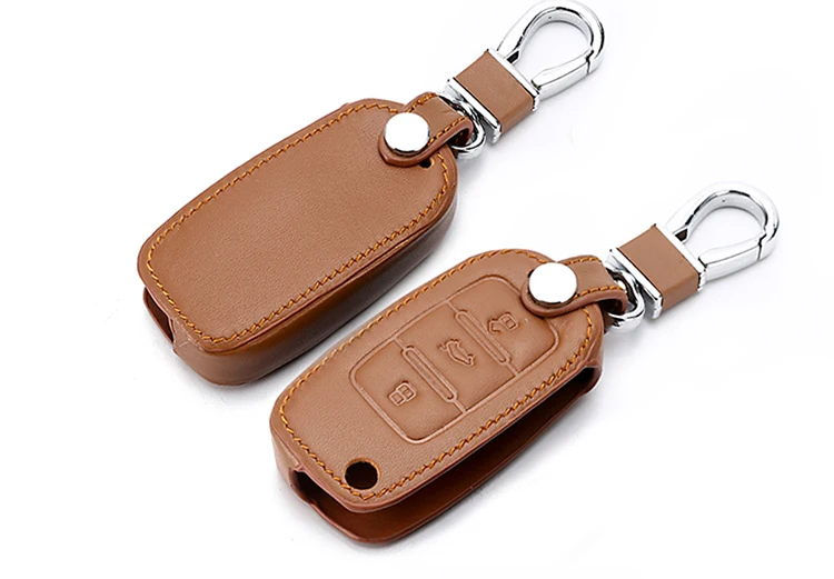 Брелок для ключей из натуральной кожи, чехол для Skoda Octavia 2 A7 A5 Fabia Superb, автомобильный Стайлинг для VW Polo Golf 4 5 6 Passat