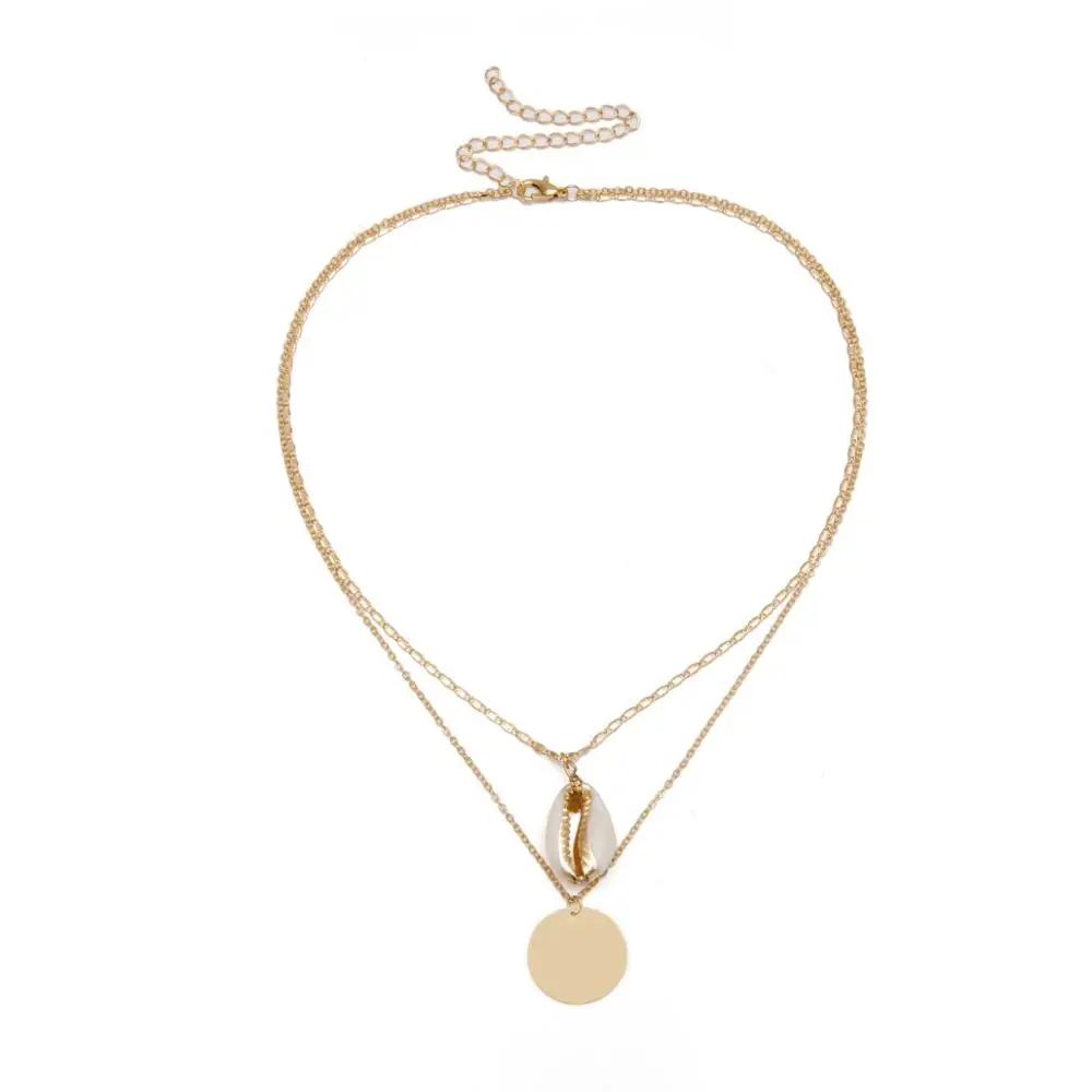 Necklace Za, пляжные длинные висячие серьги в виде ракушки для женщин, модные ювелирные изделия, серьги для свадебной вечеринки, Oorbellen, подарки, Brincos - Окраска металла: Necklace
