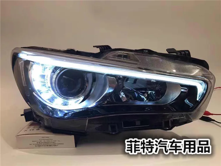 

Fit for Infiniti Q50L headlight assembly 15-16 modified high optical line LED headlight lamp len