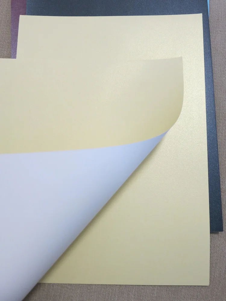120g Light yellow A4 120g односторонний жемчужные Цвет Бумага принт Бумага бумага для поделок - Цвет: 120g Light yellow