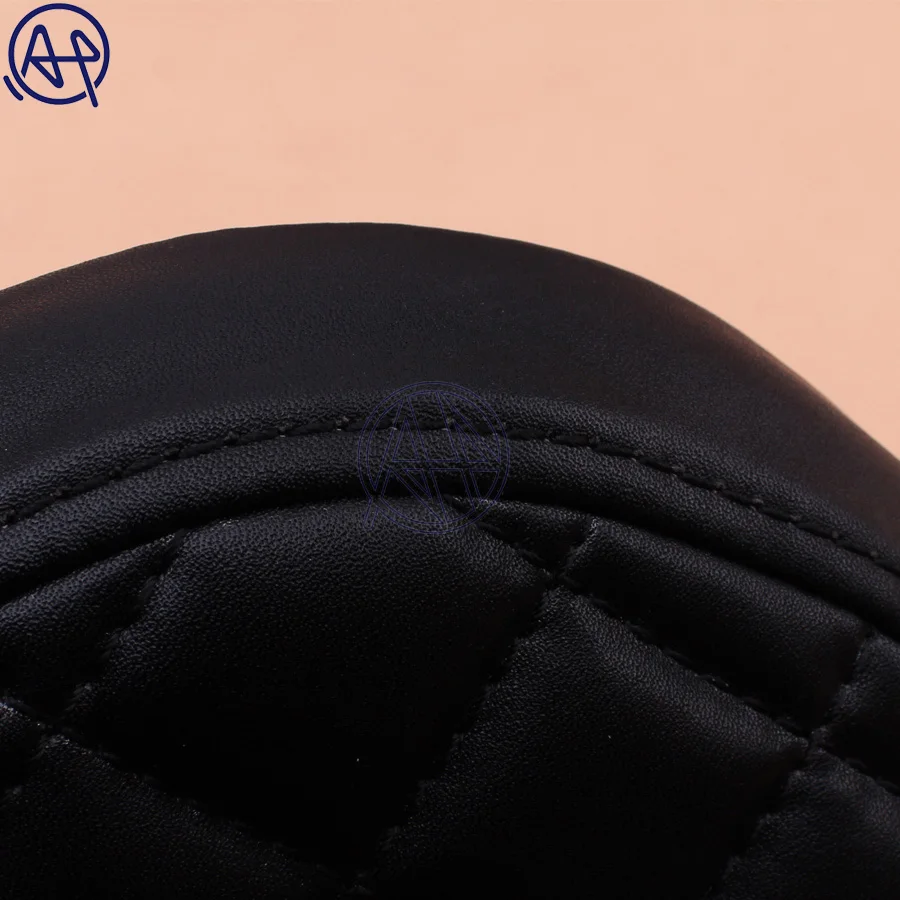 Мотоциклетное Черное Кожаное старое школьное сиденье для соло в стиле ретро 1