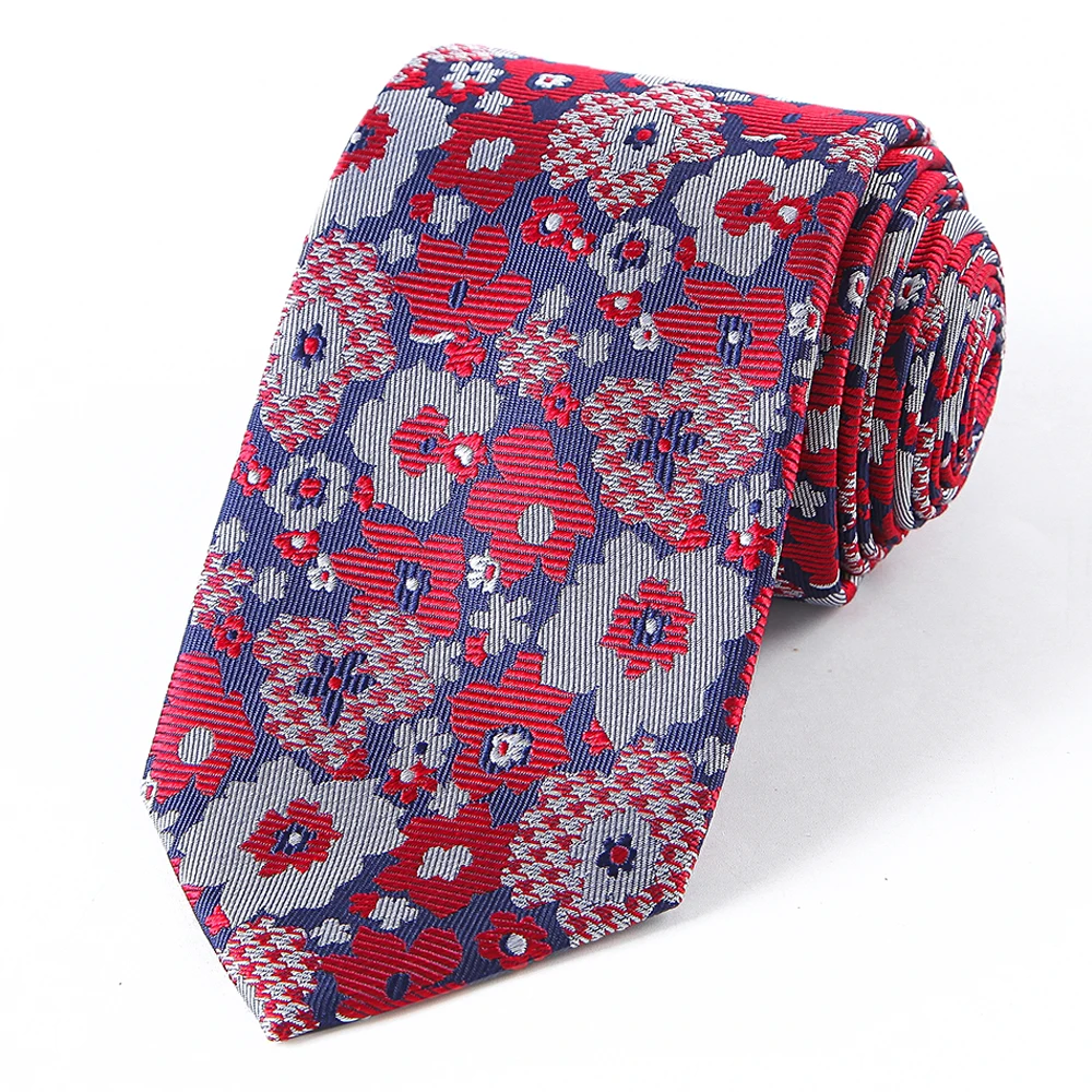 Tailor Smith цветочный Комплект галстуков для Для мужчин 100% шелк красный галстук