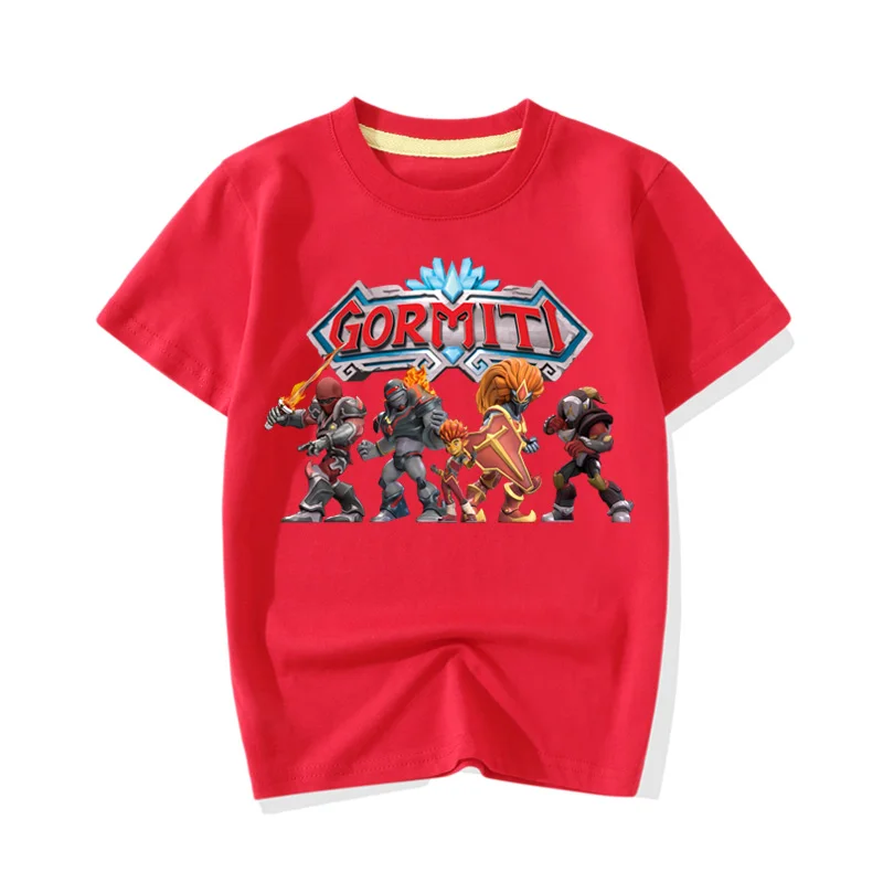 Red T-shirt Футболки из хлопка для малышей; От 1 до 13 лет; Детская летняя одежда для мальчиков и девочек; розовые повседневные футболки; топы; JY025 - Цвет: Red T-shirt