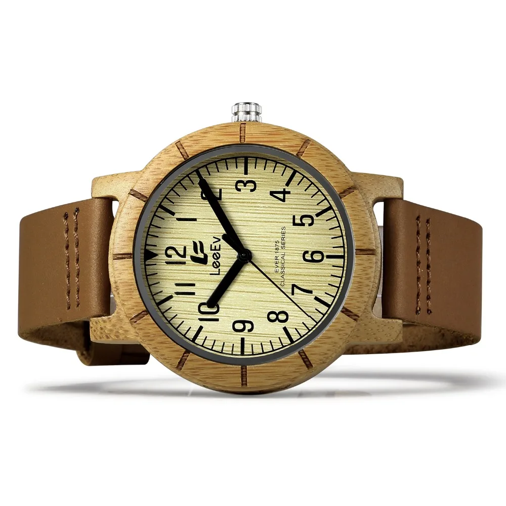 2018 новые модные часы мужские бамбуковые деревянные японские кварцевые 2035 указка