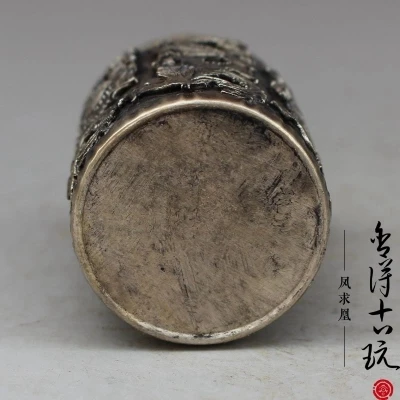 Изысканная резная коробка для табака Longfeng искусственные украшения из белой