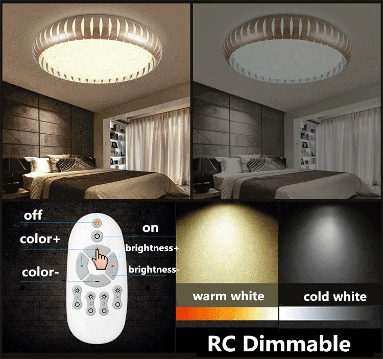 СИД затемняя тонер спальня потолочный светильник минималистский атмосфера