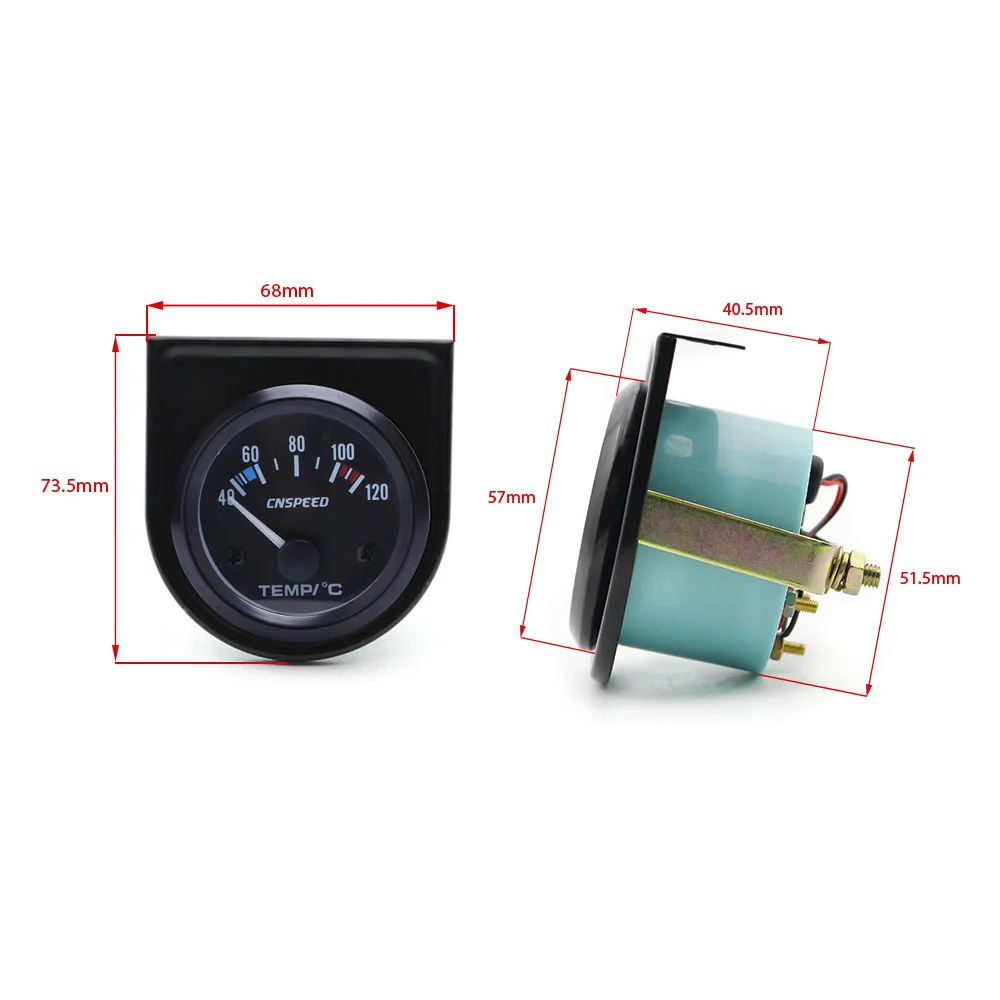 Бесплатная доставка автоматический измеритель температуры воды CNSPEED 12 В 2 дюйма 52