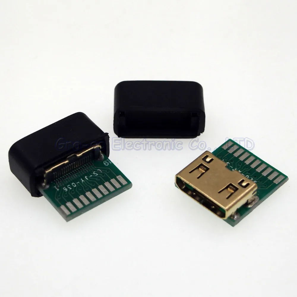 Гнездовой разъем HDMI типа C с печатной платой и корпусом 10 шт.|hdmi c|hdmi type chdmi hdmi |