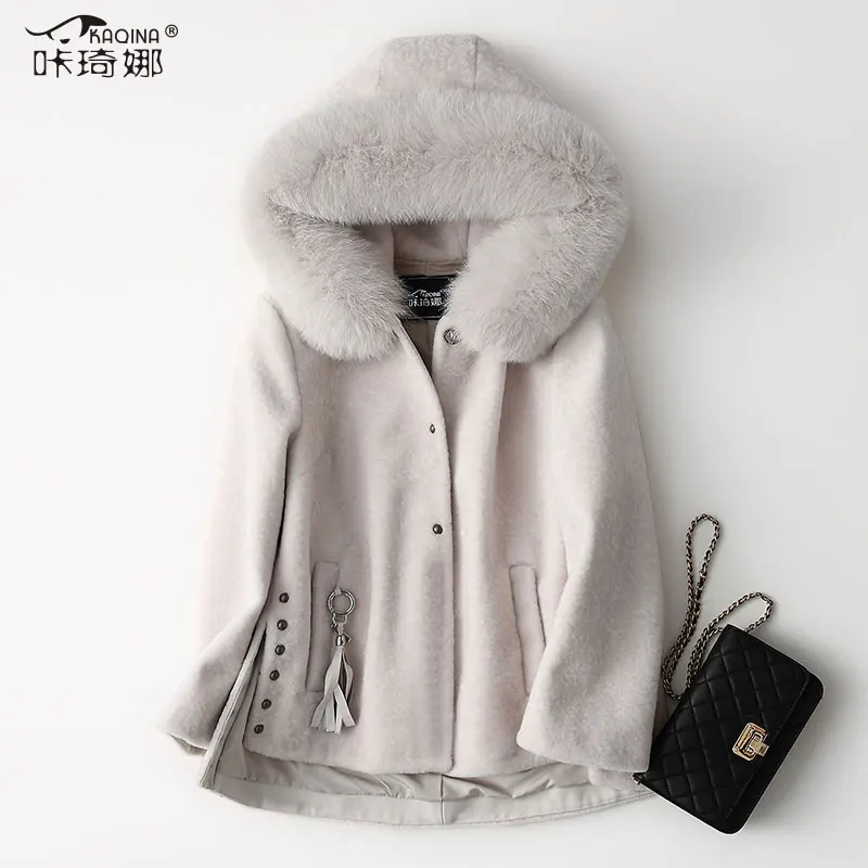 Натуральный мех из натурального меха зимняя женская шуба лисий меховой воротник