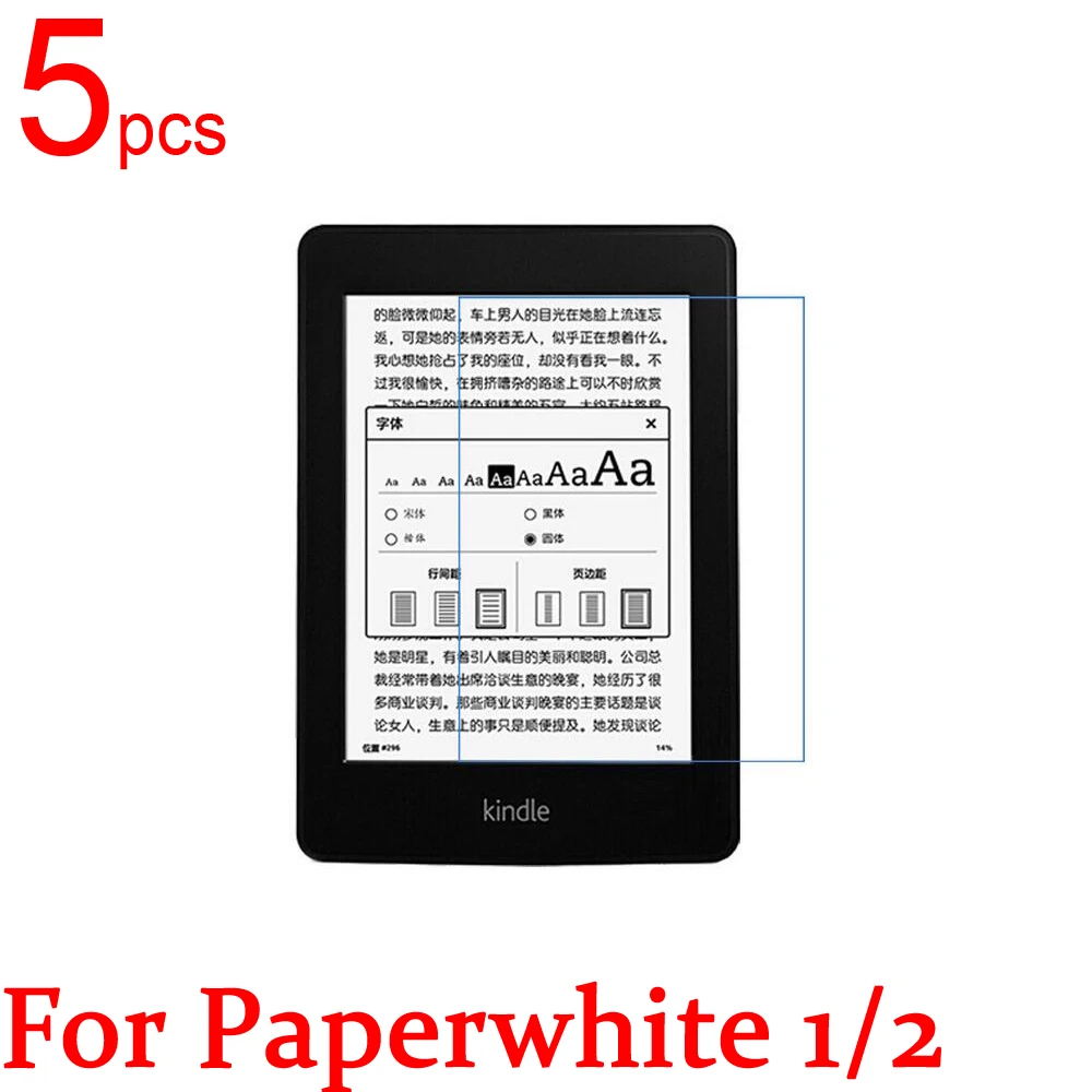 5 шт. Ультрапрозрачная/матовая/нано защитная пленка для ЖК экрана Amazon Kindle Paperwhite 1/2