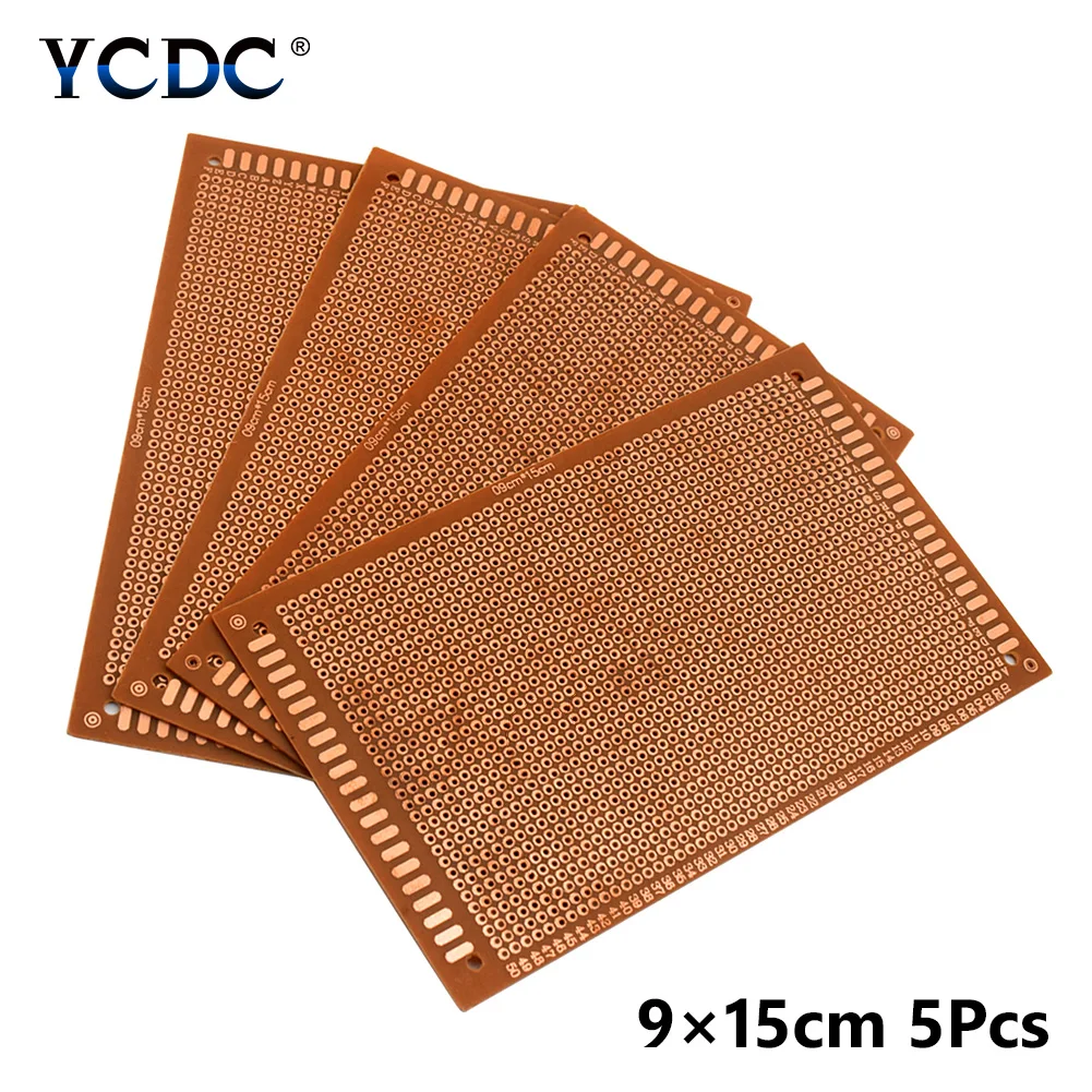 9x15cm 5pcs 5 шт., новинка, высокое качество, ABS бакелит, печатная плата, макет, 4 размера для Diy Arduino 5x7 см 7x9 см 9x15 см 12x18 см - Цвет: 9x15cm 5pcs