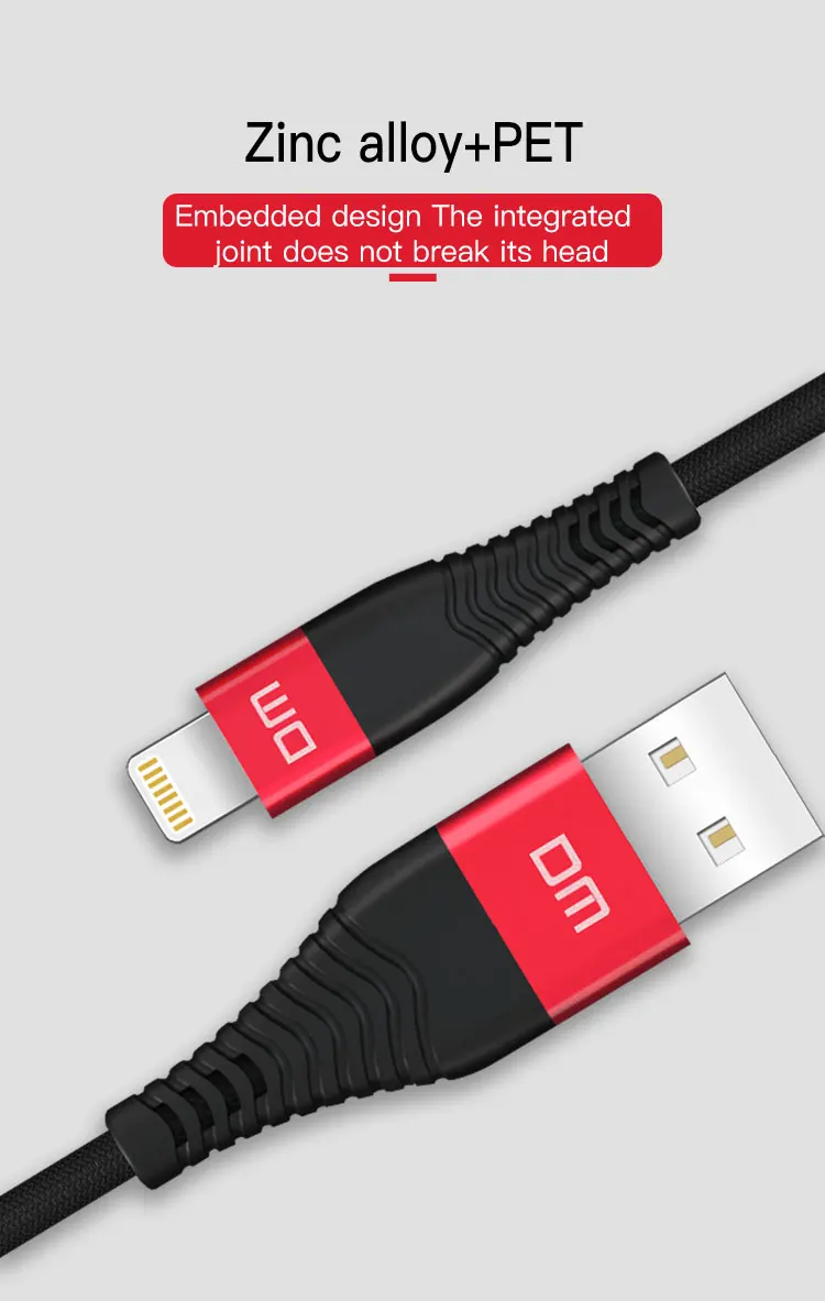 DM USB кабель для iPhone x xr xs зарядный кабель для iPhone 8 7 6 6s plus USB кабель для передачи данных Телефонный Шнур адаптер