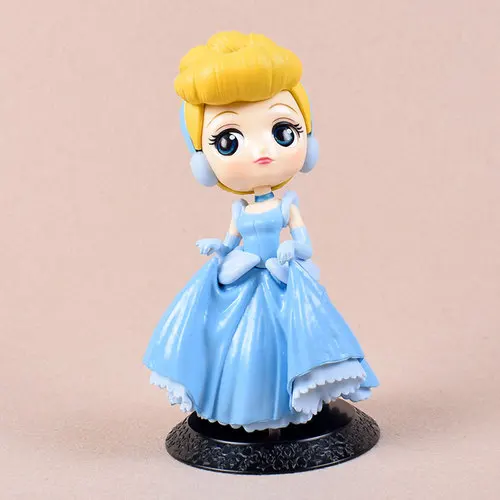 Серебристый 11 см Q Posket принцесса фигурка игрушки Мулан Алиса принцесса фигурка Модель Коллекция ПВХ игрушки торт Топпер украшения торта - Цвет: Серебристый