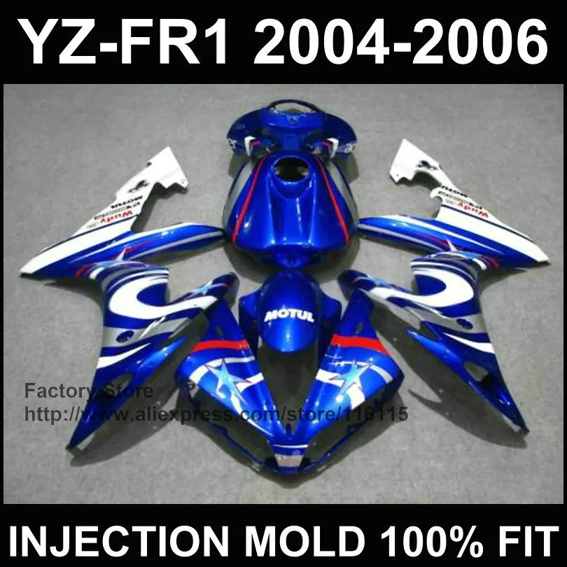 Детали корпуса MOTOMARTS для YAMAHA YZF R1 Обтекатели YZF1000 1 2004 2005 2006 YZFR 04 05 06 MOTUL синий