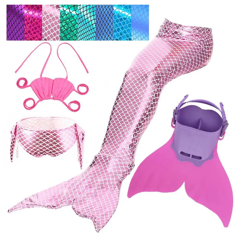 Купальный костюм для девочек с хвостом Русалочки детский купальный моноластами